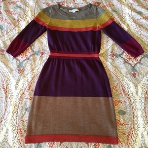 LOFT XS Petite sweater dress - colorblock